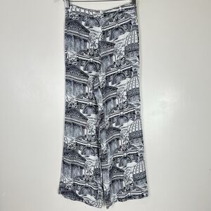 Reformation Tiki City Prints crepe Wide Leg Pants in Rome Size 0